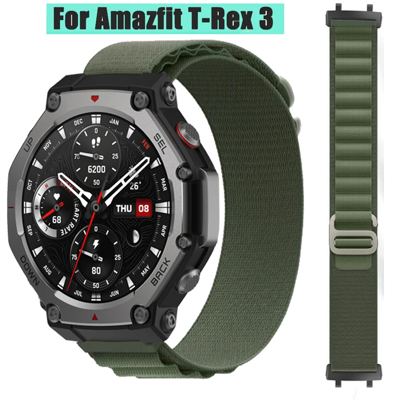 Correa de nailon para reloj Huami Amazfit t-rex 3, Correa Alpine Loop para Amazfit t-rex 3, accesorios para reloj inteligente