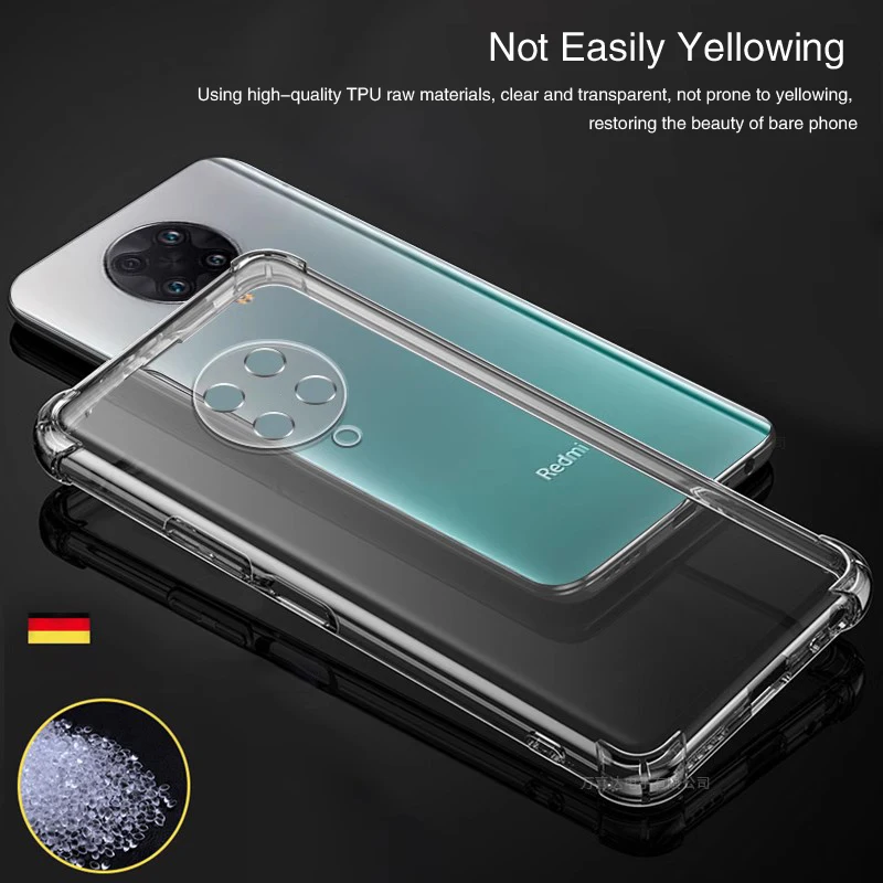 Funda de teléfono de silicona transparente para Xiaomi Poco F2 Pro F2Pro Airbag funda trasera Original suave protección de cámara accesorios - imagen 4