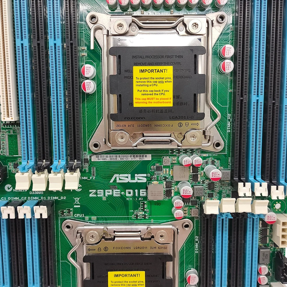 Soporte de placa base ASUS Z9PE-D16 E5-2600 E5-2600 v2 ‌ E5-2670 ‌ E5-2670 v2 CPU 16×DDR3 1866MHz 512GB Intel C602 LGA 2011 EEB - imagen 5