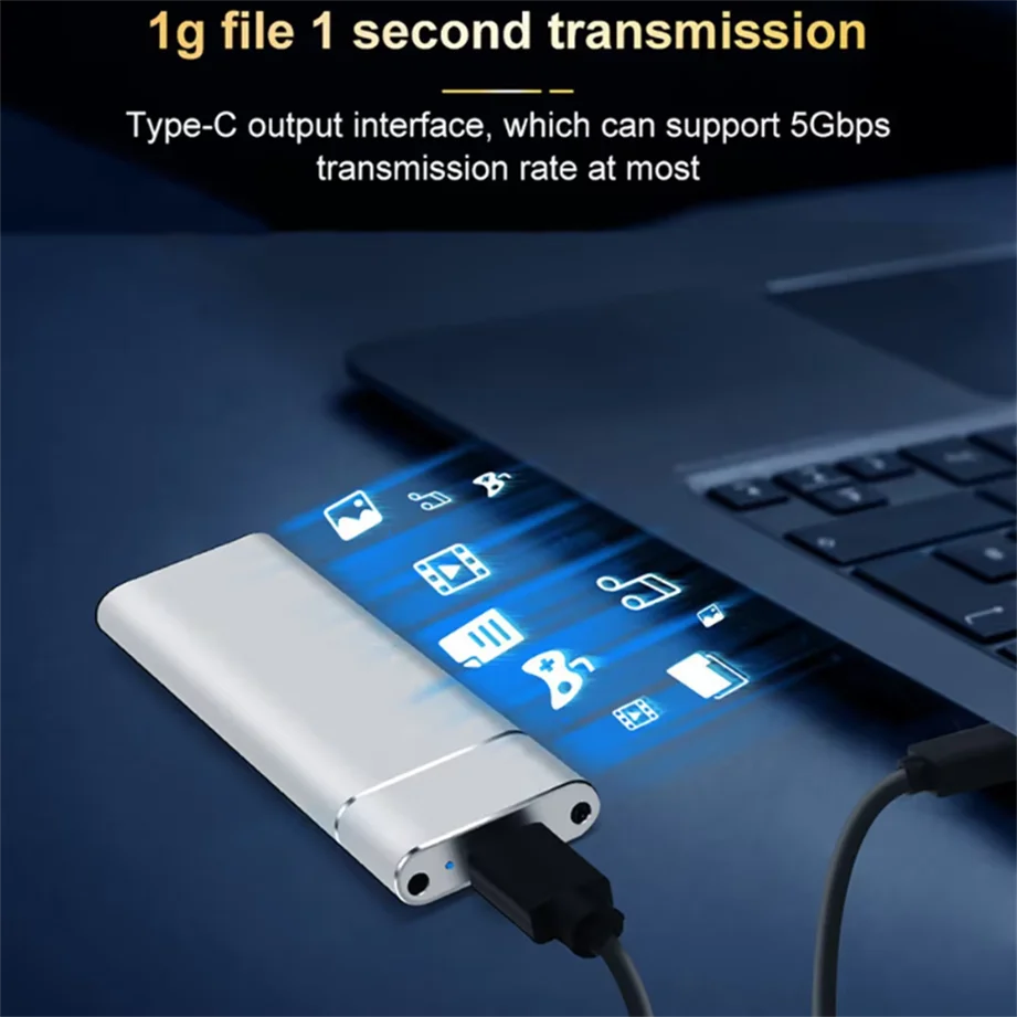 Carcasa M2 SSD de protocolo único, carcasa externa M.2 NGFF SATA, adaptador M.2 a USB3.1 tipo C SSD para caja de disco PCIE NGFF SATA SSD - imagen 4