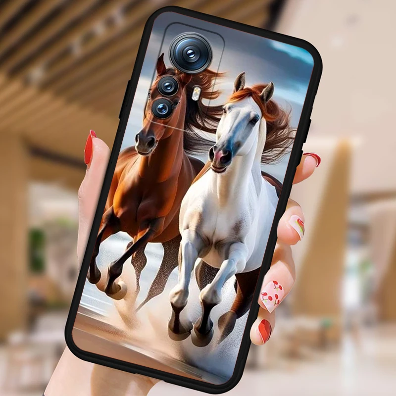 Horse Fierce Cool Art para Xiaomi Mi 14 13T 13 12T 12 11T 11i 11 10T 10 Pro Lite Ultra 5G, funda trasera negra para teléfono - imagen 4