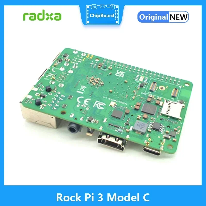 RADXA Rock Pi 3C RK3566 Placa Cortex A55 de cuatro núcleos 32 bits 3200 Mb/s LPDDR4 compatible con reemplazo Raspberry Pi - imagen 5