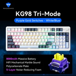 MACHENIKE KG98 Teclado mecánico inalámbrico gaming triple modo
