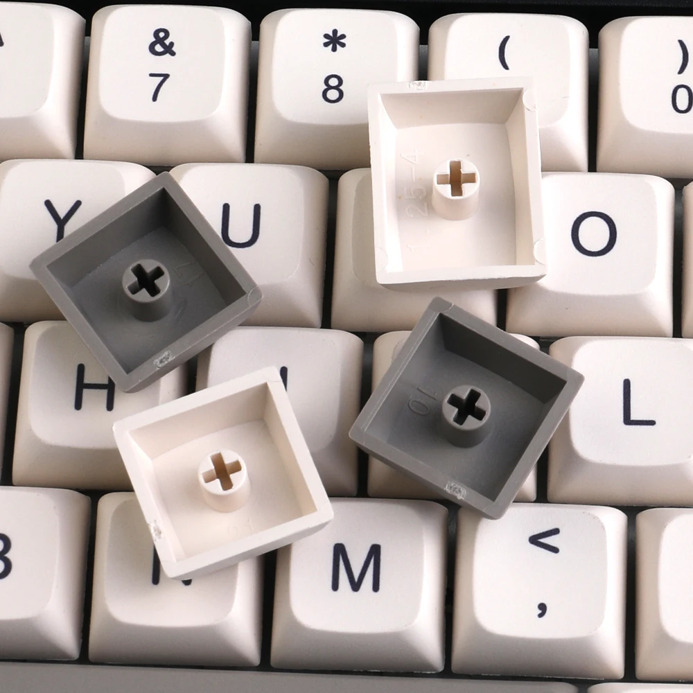 Teclas de marfil de 124 teclas, teclas de perfil de cereza japonés inglés, PBT, sublimación de tinte para teclado mecánico MX Switch 61 68 87 96 - imagen 3