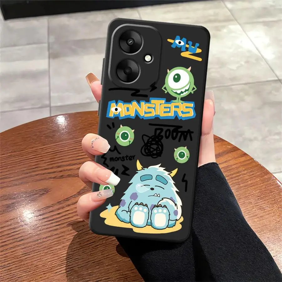 Funda de teléfono suave negra de dibujos animados de Disney Monsters Inc para Xiaomi Redmi 10 A4 A1 A2 Plus 9 A5 12C 13C A3 14C K40 K80 Pro - imagen 5
