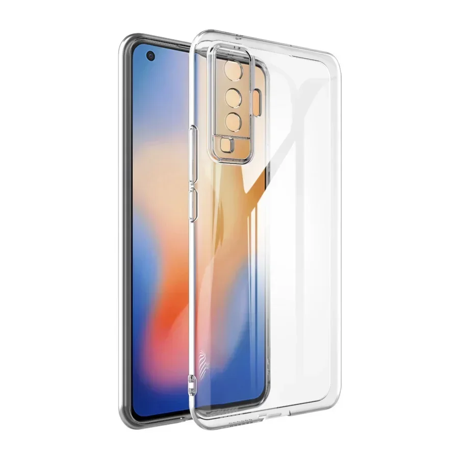 Funda de teléfono transparente para VIVO X50 X51 Pro Plus Lite, cubierta trasera suave de TPU, protección de borde X50Pro 5G, bolsa transparente, Funda Coque - imagen 2