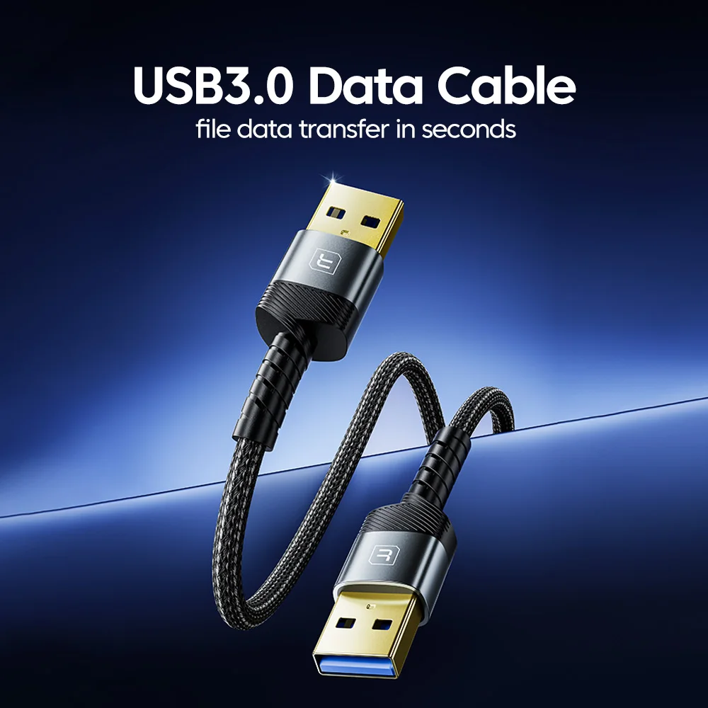Toocki UBS 3,0 Cable de extensión USB-A Cable macho a macho extensor USB 3,0 para TV Box PC radiador disco duro cámara Cable de datos - imagen 2