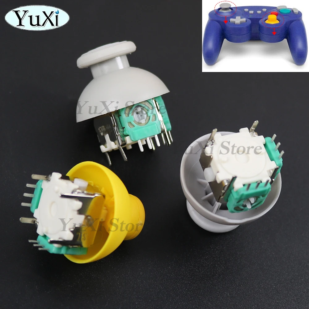 Tapas de Joystick analógico 3D para Gamecube NGC GC, controlador de Gampad, módulo de Sensor de eje, potenciómetro, pieza de reparación, 1 ud. - imagen 5