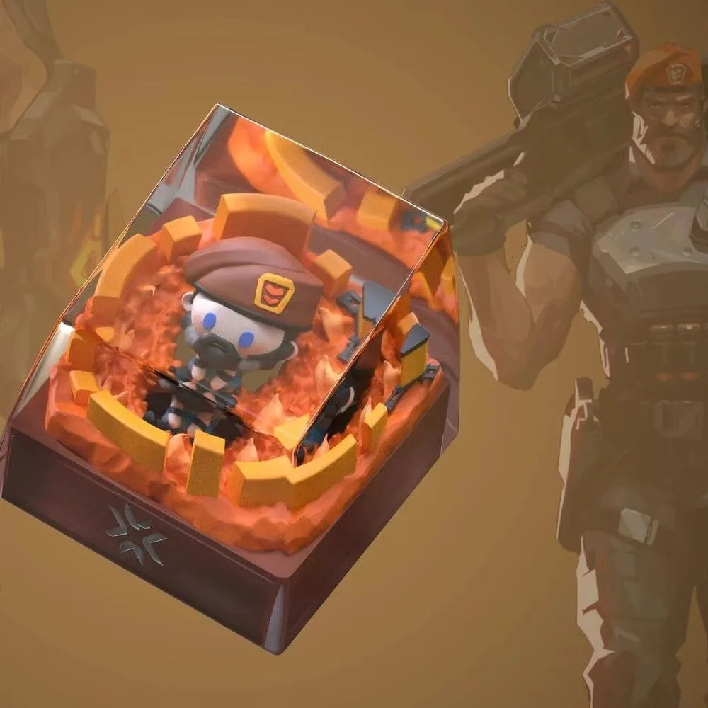 Valorant Keycap Original Clove OMEN JETT GEKKO Linda tapa de teclado de resina para juegos tapa de tecla artesanal personalizada para regalo de teclado mecánico - imagen 5