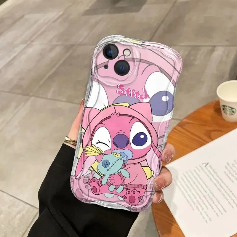 Funda de teléfono de pareja Stitch para VIVO V50 V40 Lite V30 V30E V29E V27E V25E V23E V21E V27 V25 V23 V20 Y15S Y15A Y16 S1 V15 Pro - imagen 3