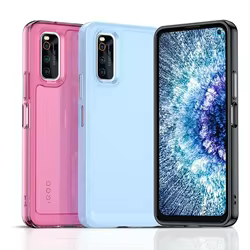 Funda de teléfono con parachoques de silicona Candy a prueba de golpes para iQOO Neo Series - Funda protectora para Neo 5 Lite Young/Neo 3/Neo Z1