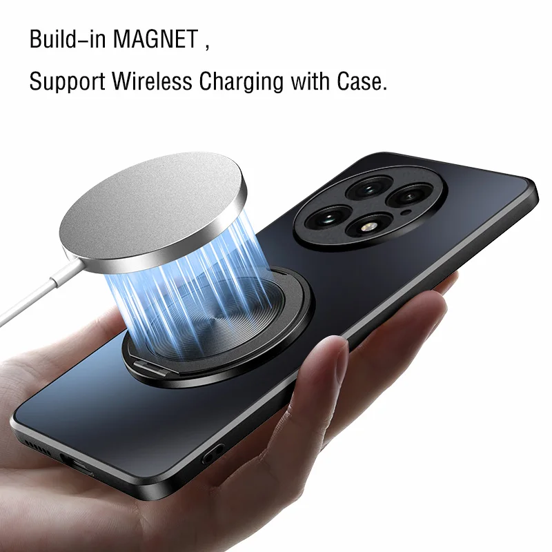 Para Oneplus 13 13R 12 12R 11R funda dura mate anillo magnético funda protectora trasera para Oneplus 10T 10R 11R 12R carcasa de teléfono - imagen 3