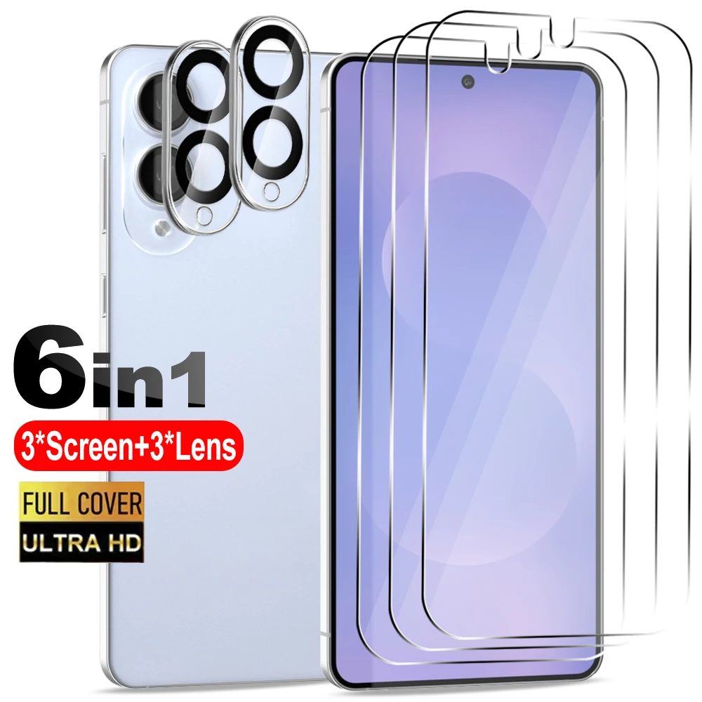 Protectores de cámara de vidrio templado para Samsung Galaxy S25 Edge dureza 9H películas templadas transparentes protectores de pantalla para S25 Edge