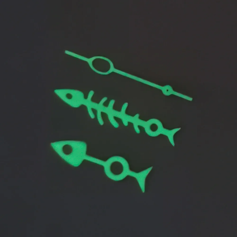 NH35 NH36 agujas de puntero luminoso negro blanco azul manecillas de reloj en forma de espina de pescado para accesorios de reloj de movimiento NH35/NH36/4R/7S - imagen 5