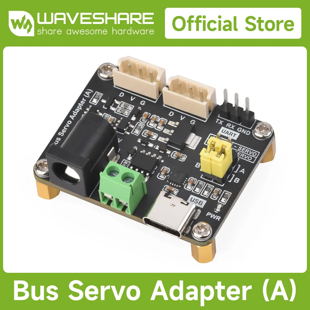 Placa de servocontrolador de bus serie Waveshare con fuente de alimentación integrada y circuito de control, compatible con ST/SC para RPI - imagen 2
