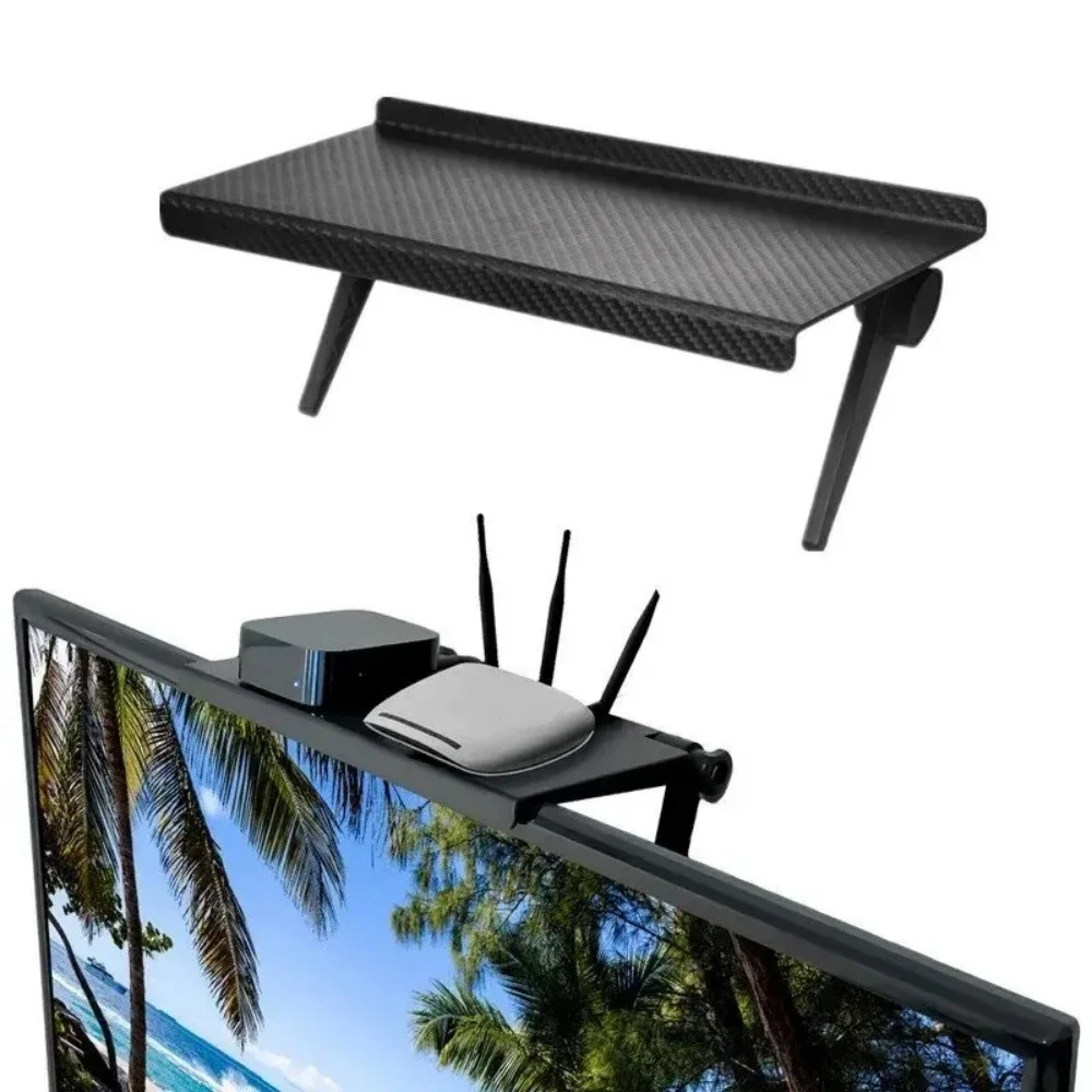 Estante de almacenamiento superior ajustable para pantalla de TV, Monitor de ordenador, estante de escritorio para enrutador inalámbrico, caja superior, caja multimedia, organizador para el hogar - imagen 2