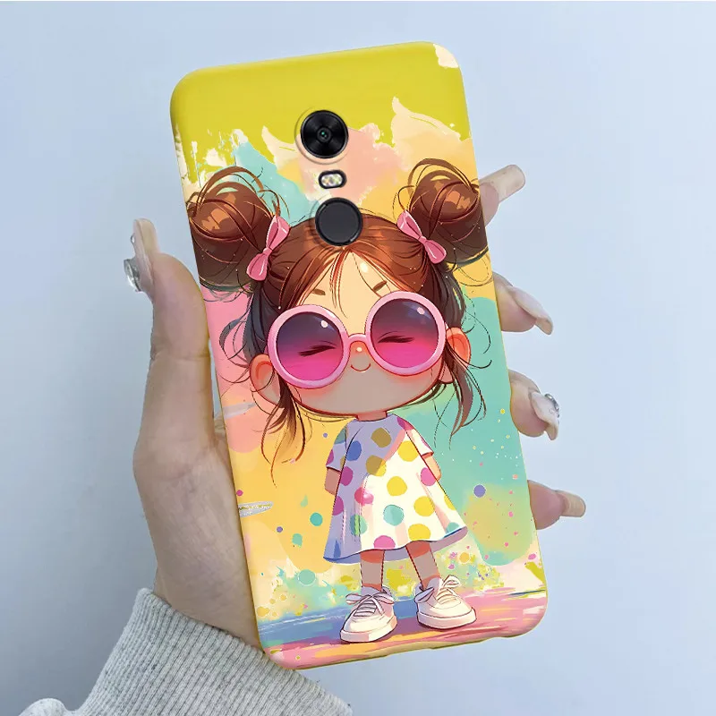 Para Redmi 5 5 Plus funda de teléfono hermosa mariposa flor diseño de niña suave silicona TPU carcasa trasera para Redmi5 5Plus cubre Etui - imagen 2