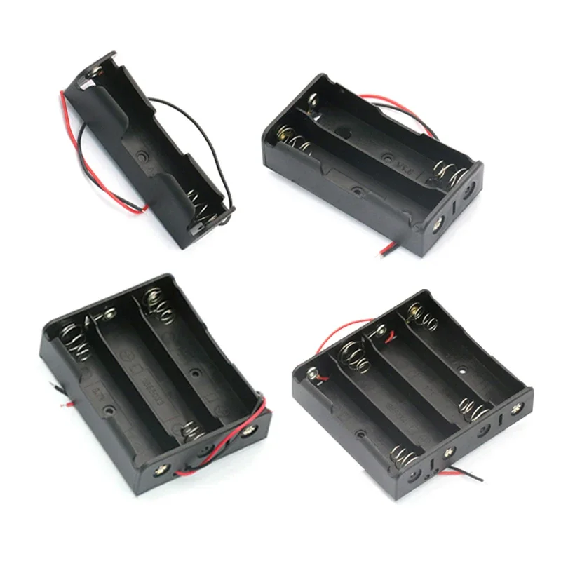 1 Uds DIY plástico 18650 caja de batería caja de almacenamiento caja de batería soporte contenedor Clip con Pin de cable - imagen 3