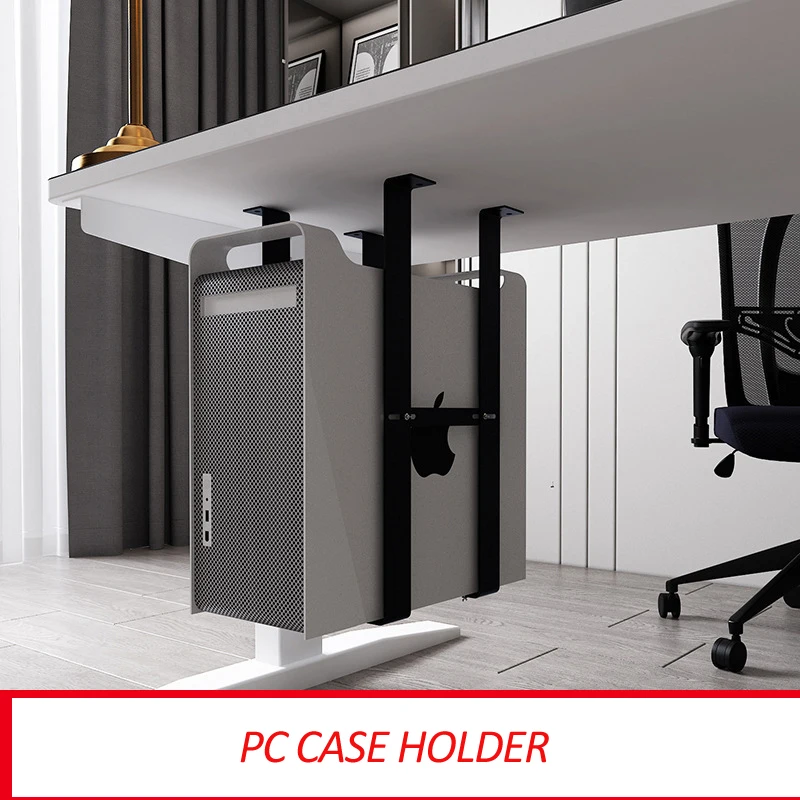 CP-03 soporte Universal para caja de PC debajo del escritorio, soporte lateral de pared para ordenador, soporte para CPU, colgador de mainframe ajustable, soporte para caja Host - imagen 2