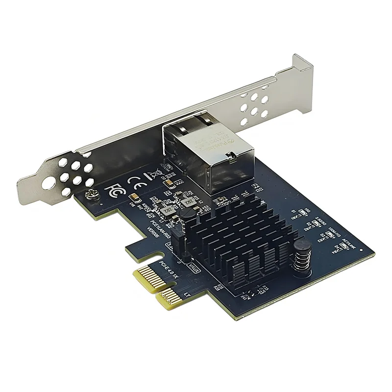 Tarjeta de red PCIe4.0 X1 a RJ45, 10Gb, puerto único, 1G/2,5G/5G/10Gbps, compatible con NIC LAN con cable PXE para Win10/11 para servidor, PC de escritorio - imagen 3