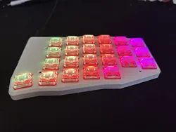 Ym46 Teclado Dividido Ergonómico Perfil Bajo Cable Hot-Swap Vial QMK