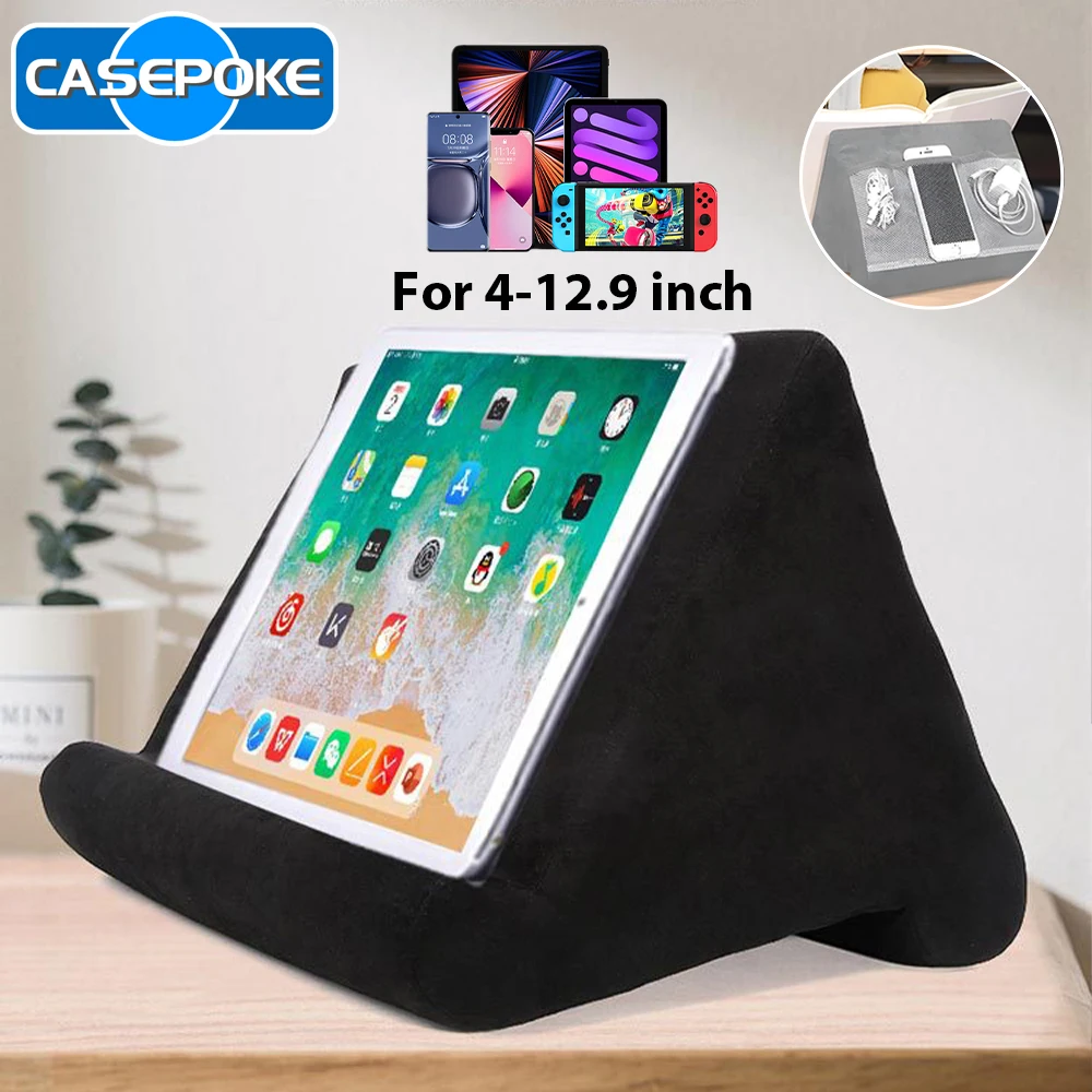 CASEPOKE-Soporte de esponja para tableta, almohada para iPad, Samsung, Huawei, soporte para teléfono móvil, soporte de lectura multiángulo - imagen 2