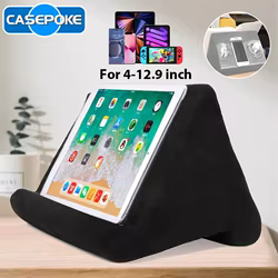 CASEPOKE-Soporte de esponja para tableta, almohada para iPad, Samsung, Huawei, soporte para teléfono móvil, soporte de lectura multiángulo