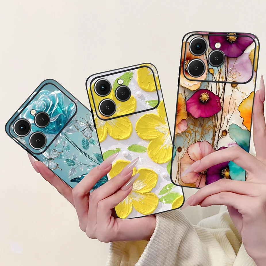 Para Tecno Spark 40 4G funda Spark 40C funda de teléfono pintada de lujo a la moda para Tecno Spark 40 Pro Plus Spark40 Pro + carcasa suave - imagen 3