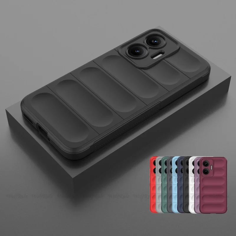 Para Xiaomi Poco F7 funda Poco F7 Capas nuevo Protector de lente armadura de lujo a prueba de golpes parachoques trasero suave TPU Fundas Poco F7