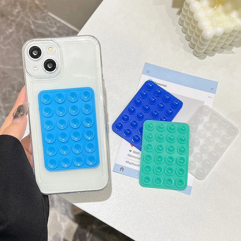 Funda de teléfono con ventosa de silicona para iPhone 15 11 13 12 14 16 Pro Max 7 8 Plus 16e XR XS X SE 2022, cubierta transparente antideslizante