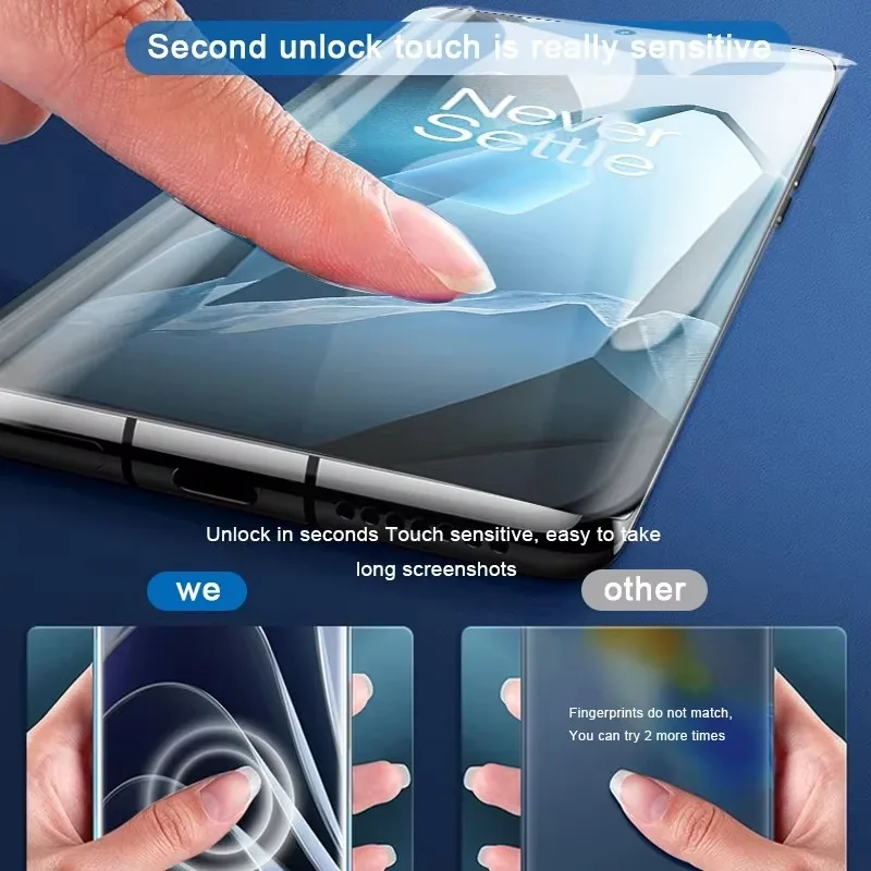 Película de hidrogel de 5 piezas para OnePlus 13 13R Protector de pantalla para OnePlus 12 12R - imagen 3