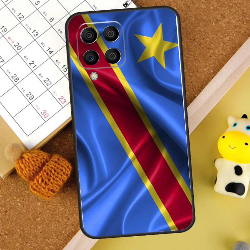 Funda con bandera de la República Democrática del Congo para Samsung Galaxy M15 M35 M55 M33 M21 M31 M16 M36 M56 M53 M13 M12 M32 M52 M14 M34 M54 - imagen 5