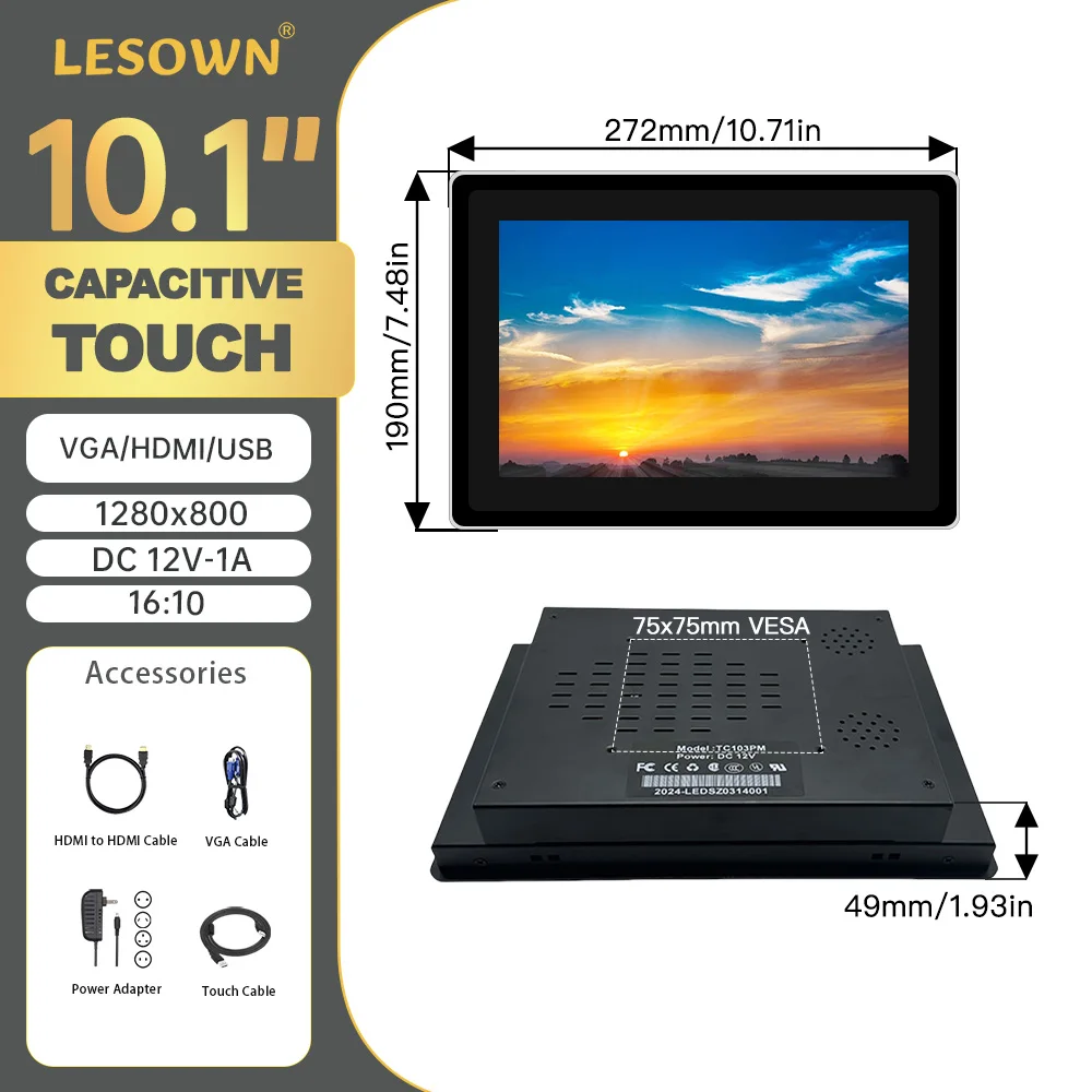 10.1in touch monitor