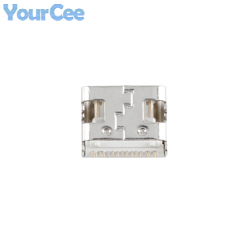 Conector hembra USB tipo C 6P/16P 4 pines fijos SMD enchufe de carga rápida de alta corriente blanco naranja azul verde 10 Uds - imagen 3