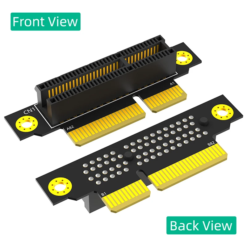 Tarjeta elevadora PCIE X4 3,0 de 20mm, placa elevadora inversa de 90 grados macho a hembra, adaptador convertidor PCI Express 4X a 4X, placa elevadora para PC de servidor 1U - imagen 2