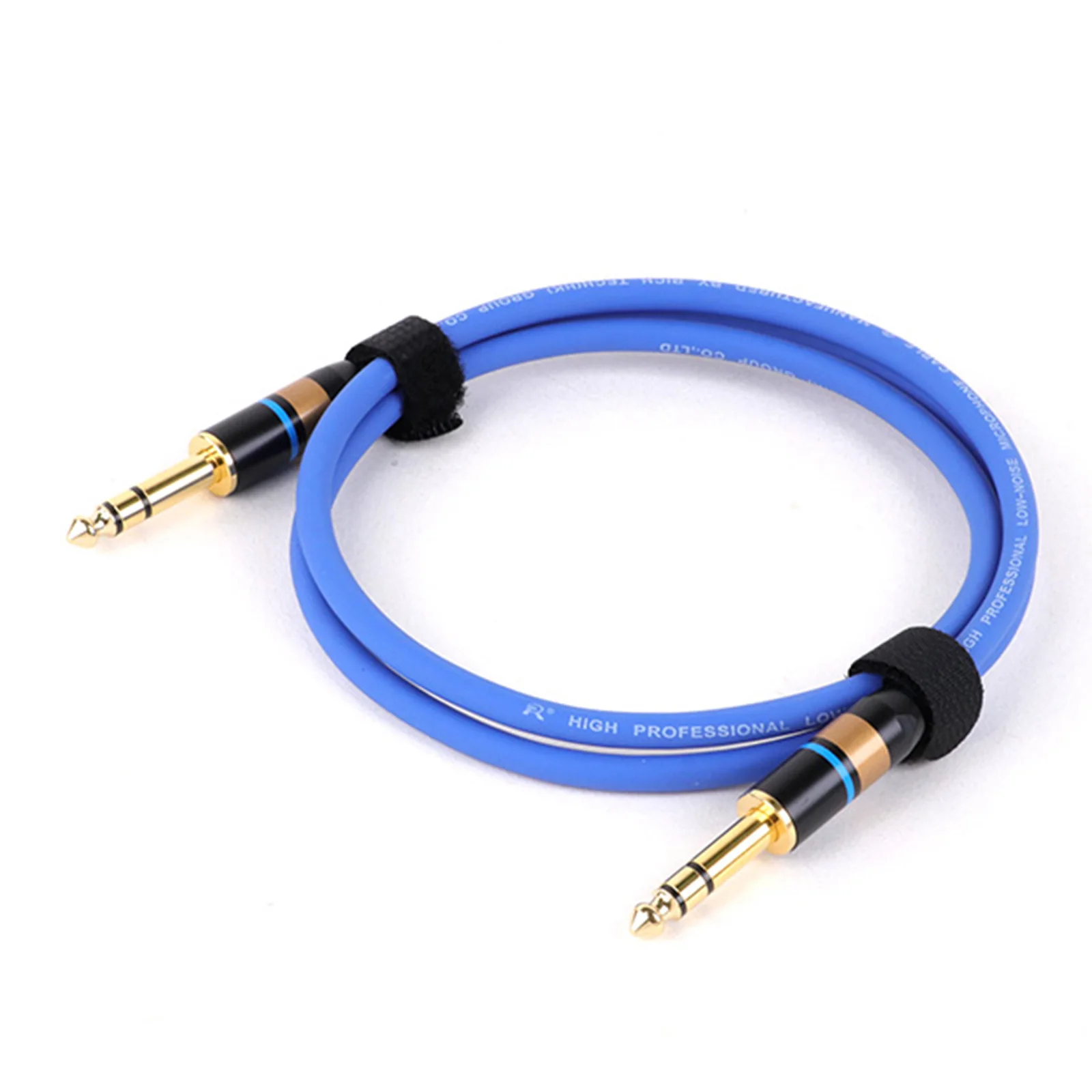 1 unidad de Cable de conexión de guitarra TRS de 1/4 pulgadas, conector estéreo macho chapado en oro de 6,35mm, Cable equilibrado de Audio para mezclador de teclado de bajo de guitarra eléctrica - imagen 4