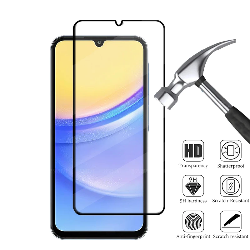 Protector de pantalla de vidrio templado, cubierta completa con pegamento, para Samsung A16, Galaxy A16, 1, 2, 3 o 4 unidades - imagen 2