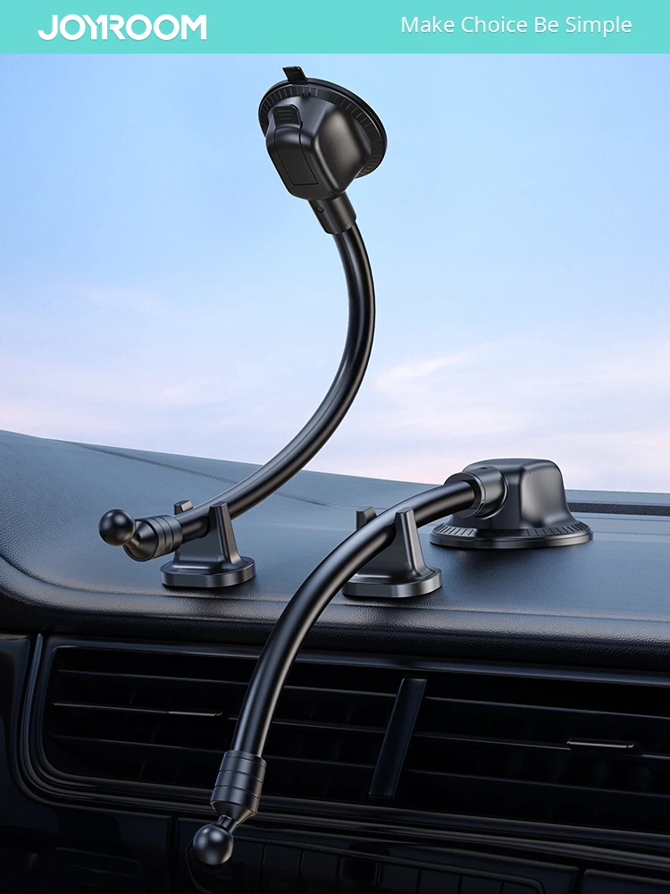 Clip de salida de aire para coche, soporte para teléfono móvil con bola de unión para coche y cargador de coche inalámbrico, soporte para teléfono de bicicleta, varilla curva - imagen 3