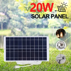 Panel Solar USB-C 20W Impermeable Exterior para CCTV y Cámaras