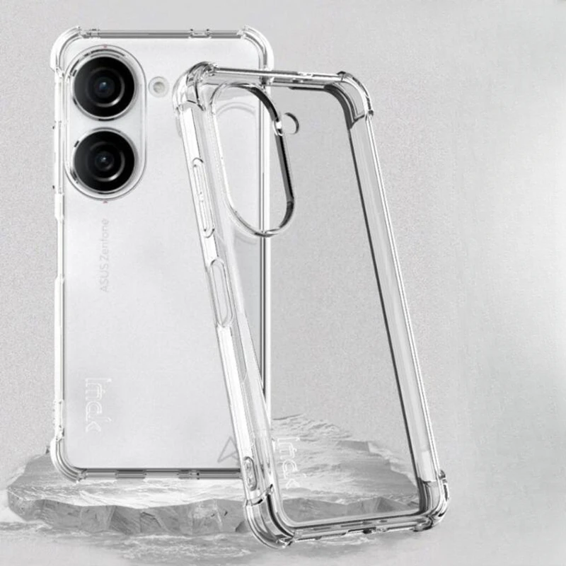 Funda a prueba de golpes con cojín de aire para Asus Zenfone 10 9, funda trasera de silicona TPU suave, carcasa transparente para teléfono Zenfone10