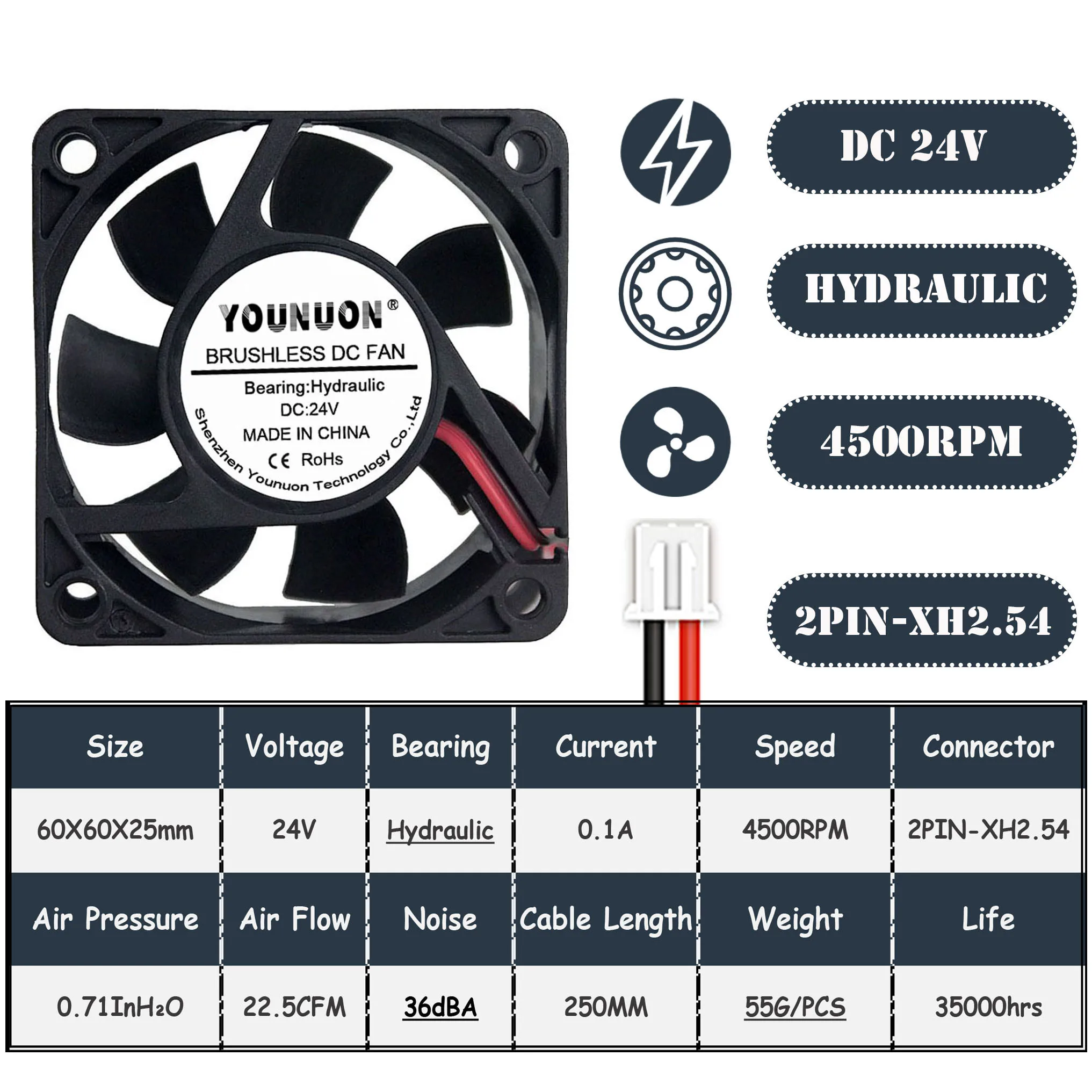 24V Hydraulic XH2.54