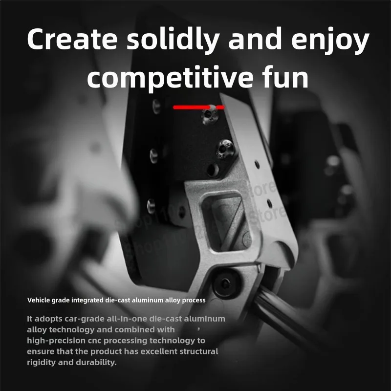 Simulador de carreras Sim de materiales CNC de precisión de aleación de aluminio con pedal Simagic P500 con sensor de celda de carga de 100KG - imagen 3