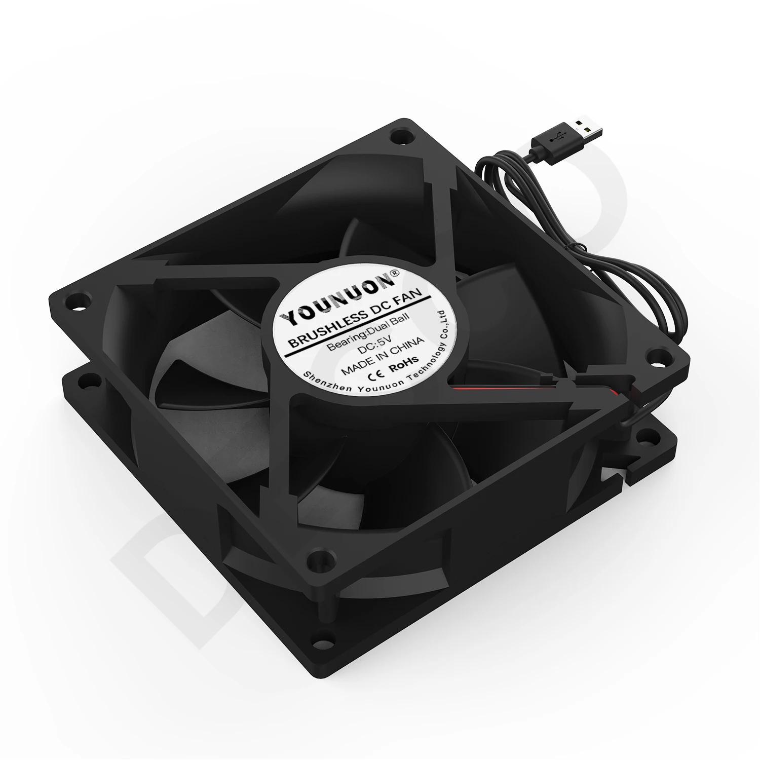 YOUNUON-ventilador de refrigeración sin escobillas, dispositivo de refrigeración de 90mm, 5V/12V/24V, 5V, USB, 2 piezas - imagen 5