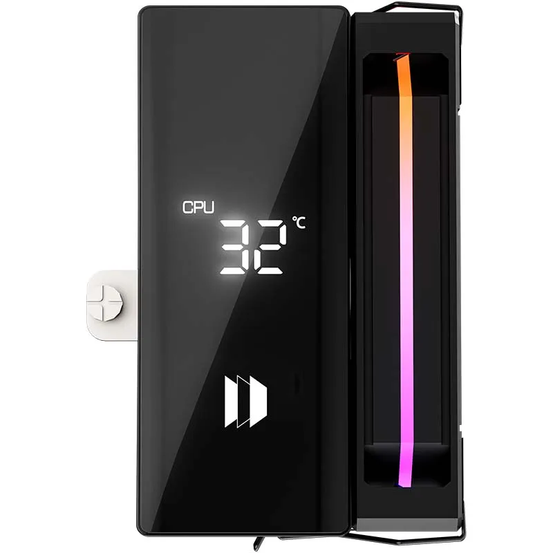 UPSIREN Walrus susurro 120 pantalla digital 6 * Φ6MM tubo de calor de tacto directo ventilador único de una sola torre compatible con LGA 1851/1700 AMD AM5 - imagen 3