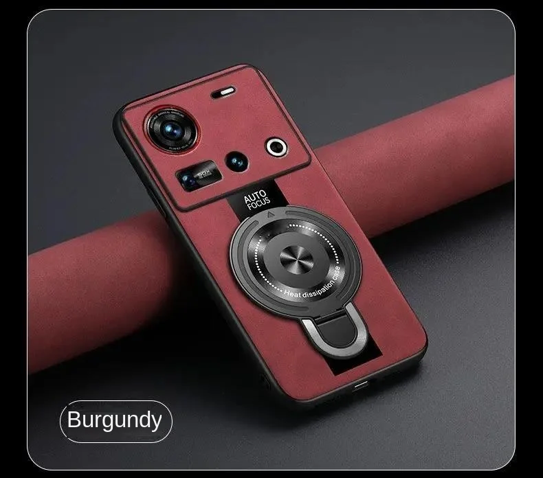 Para nubia Z70 Ultra z50 z80 z60 ultra z60s pro funda con soporte magnético para magsafe carcasa a prueba de golpes piel de oveja fundas de silicona - imagen 5