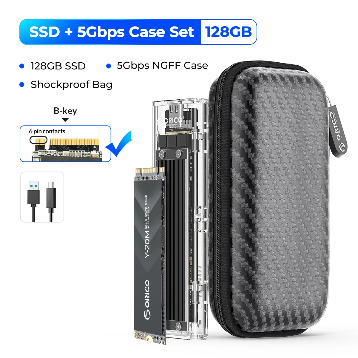 128GB SSD with Case