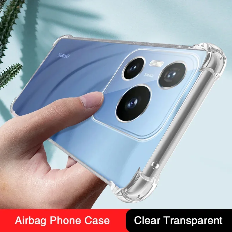 Funda de Airbag transparente ultrafina para Huawei Pura70 Pura 70 Pro Plus Ultra 5G 360 Edge, funda protectora transparente y suave para teléfono 70Pro