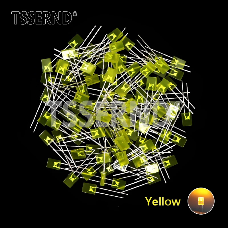 100 Uds 2X5X7 LED cuadrado 257 diodo emisor de luz rojo blanco verde amarillo rojo azul 2*5*7 Kit electrónico DIY - imagen 5