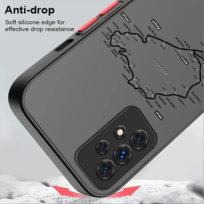 Nurburgring funda de pista de carreras deportivas para Samsung Galaxy, A54, A34, A24, A14, A13, A73, A23, A05, A05S, A72, A52, A52S, A32, A22, A12, A31, A51, A71 - imagen 5