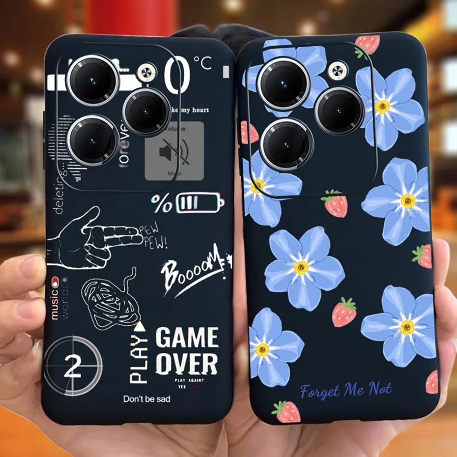 Funda de gelatina con estampado para Infinix Hot 40, funda de silicona suave para teléfono, a la moda, 2023